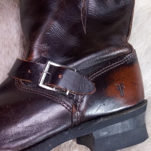 FRYE SMITH ENGINEER BOOTS CARAMEL COLOR - Picture 7 of 12